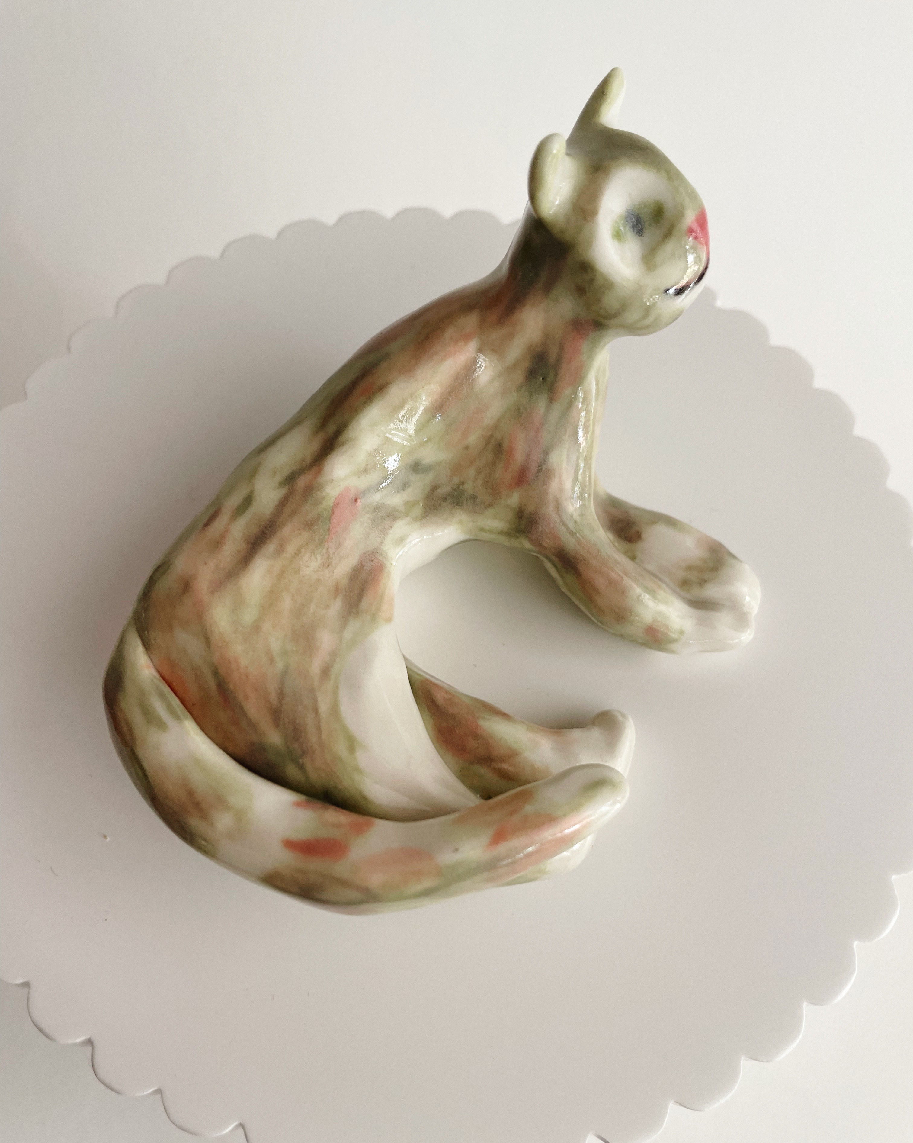 Just Chillin' - Ceramic Cat
