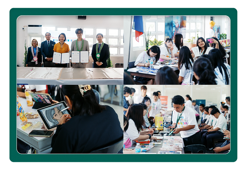 The day began with the Memorandum of Renewal, followed by the competition proper, where our Korean delegates also showcased their creativity and skills in the creative field.