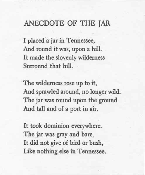 A poem by Wallace Stevens