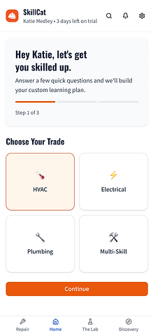 Redesign - Home Screen Step 1