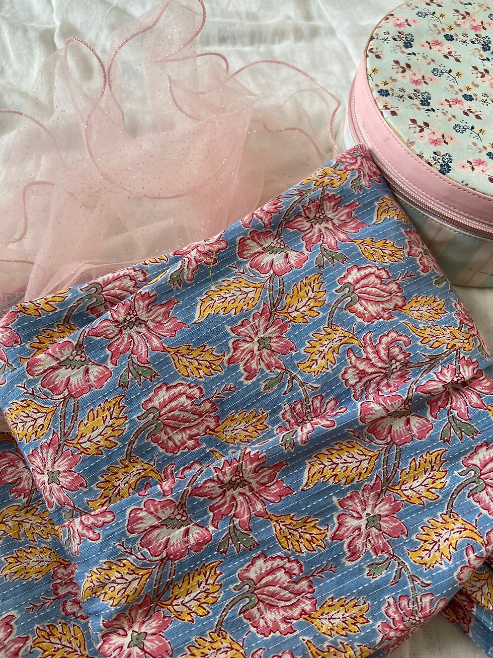 Thumbnail: Gulbag Pink Blue Kurta