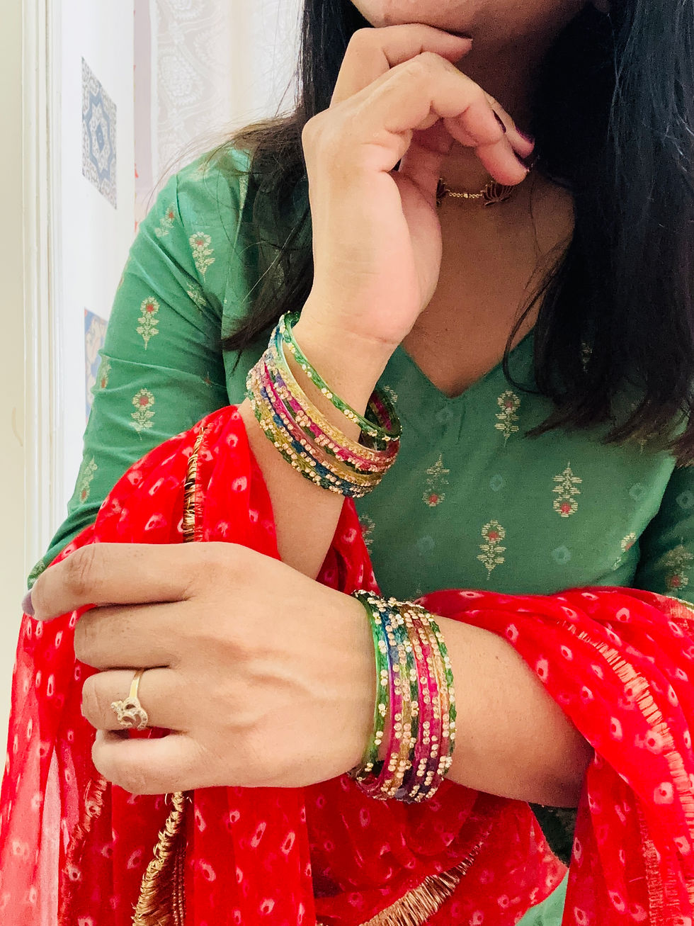 Thumbnail: Vaar Tyohaar- Green cotton chanderi set