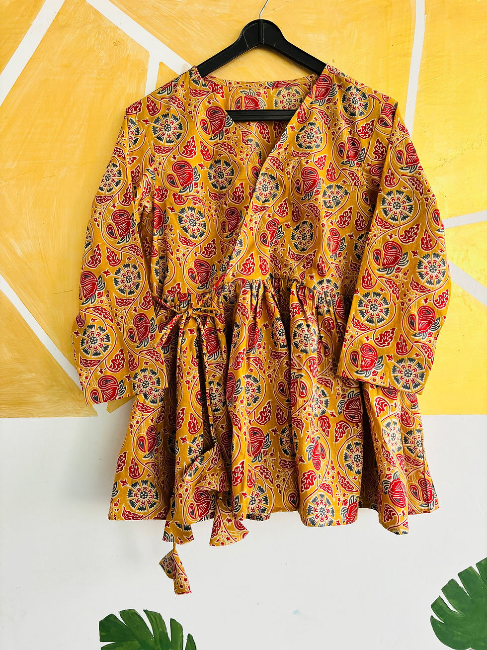 Thumbnail: Saanjh Kurti- Angrakha mustard 