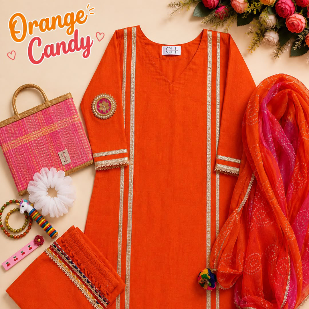 Orange candy Mini set (with accessories and bag)