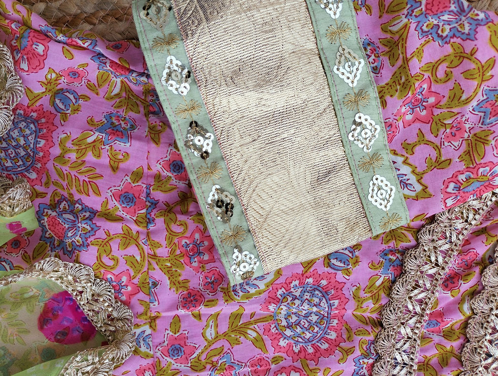 Thumbnail:  KariGari - Pink and Green Suit Set