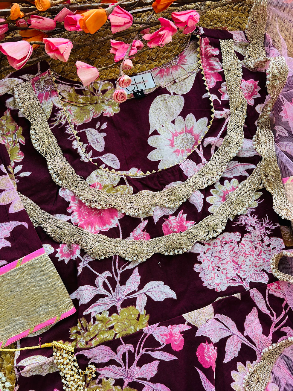 Thumbnail: Sitaara - baby pink and Purple Set