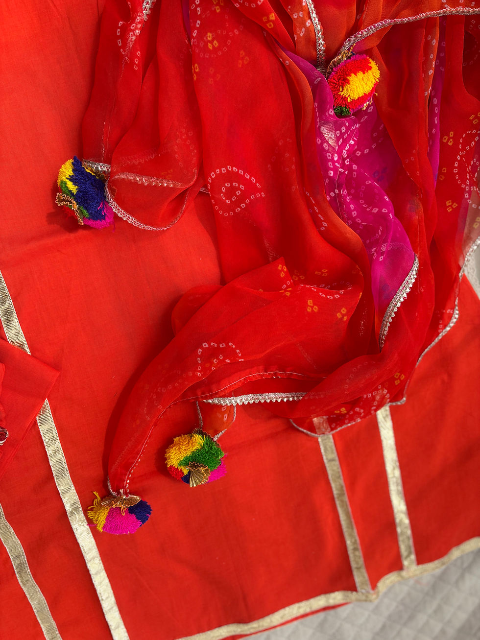 Thumbnail: Vaar Tyohaar- orange sunehri kurta set