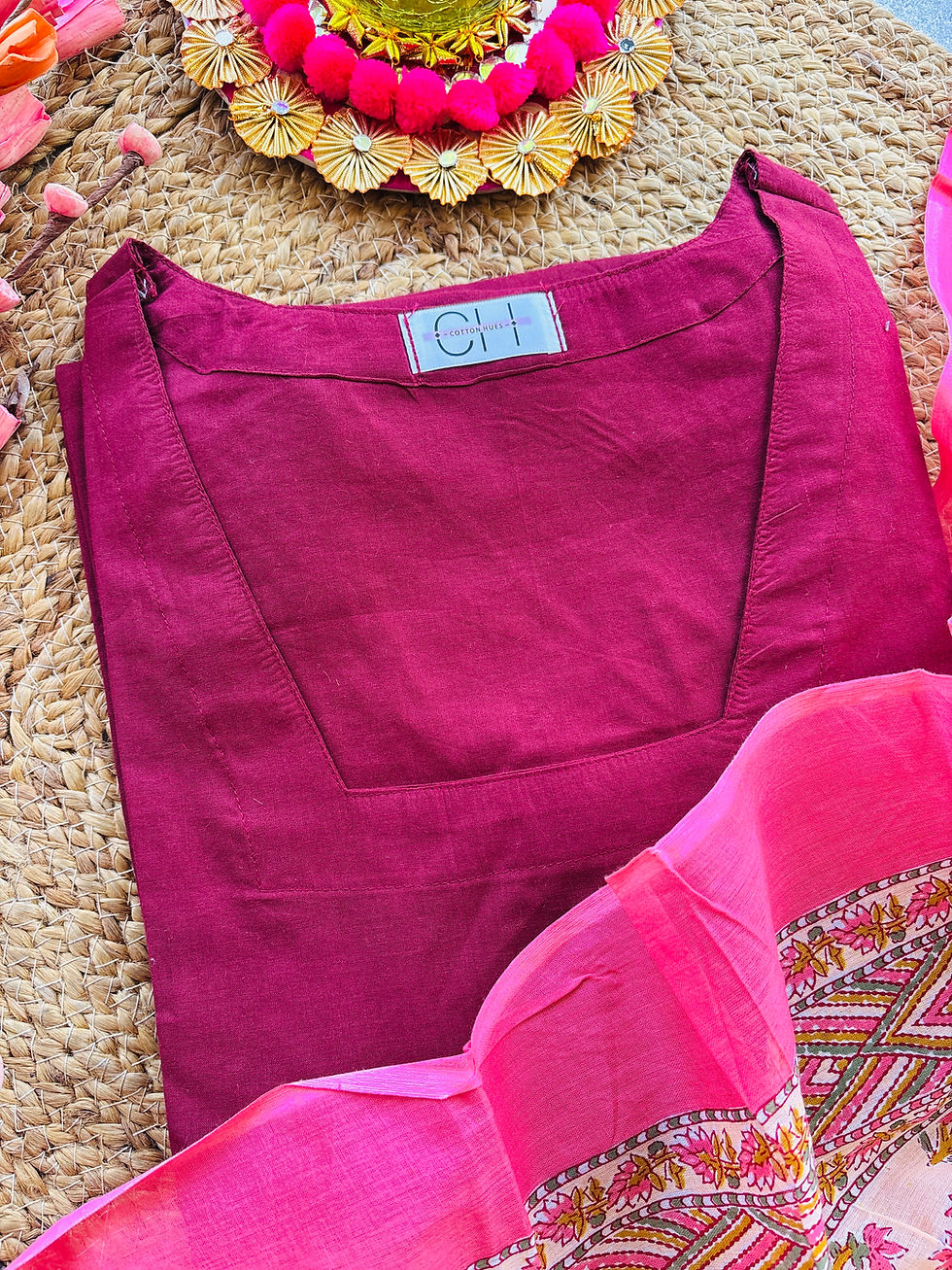 Thumbnail: Saadgi -maroon set