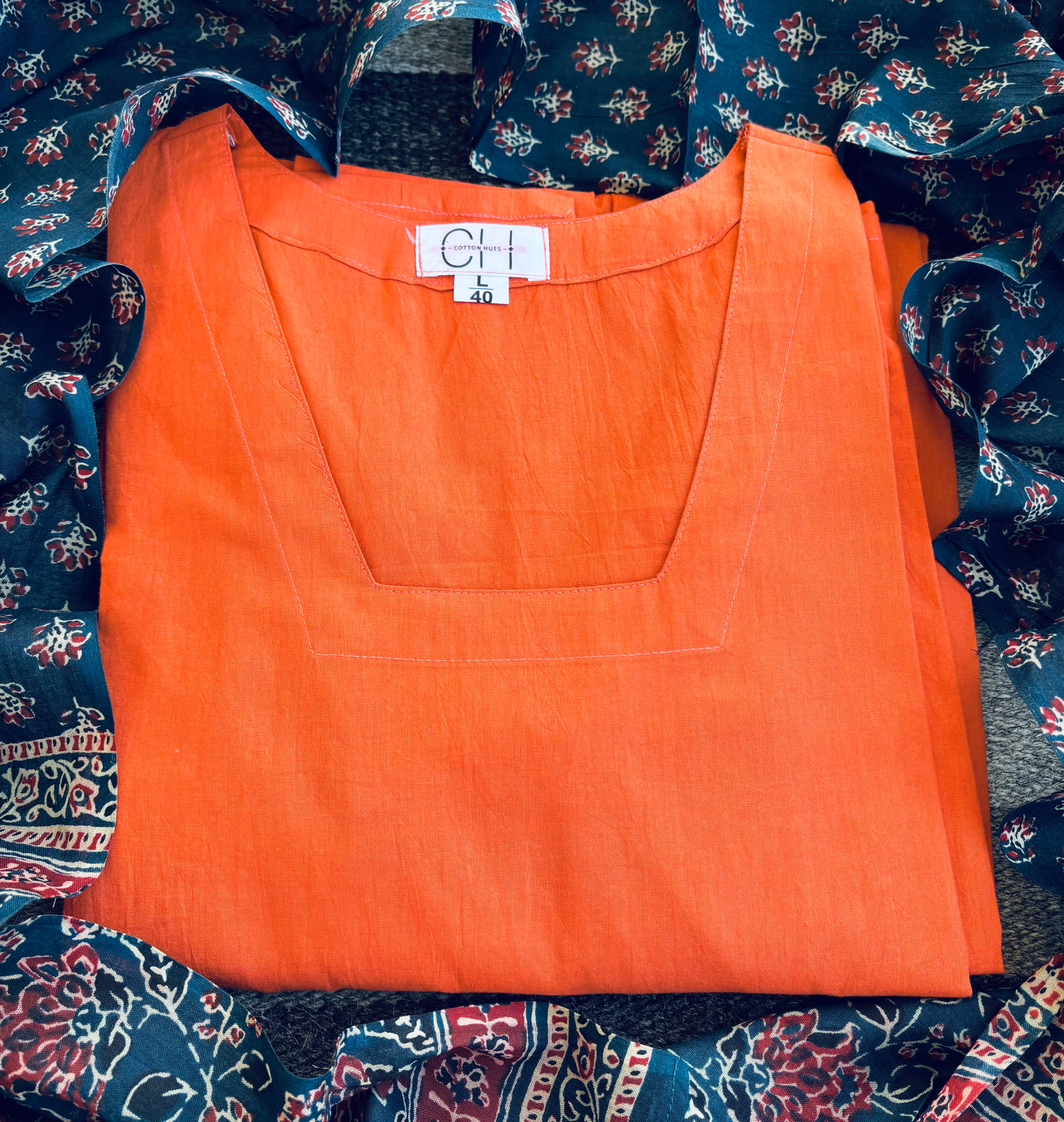 Saadgi -Rust orange set