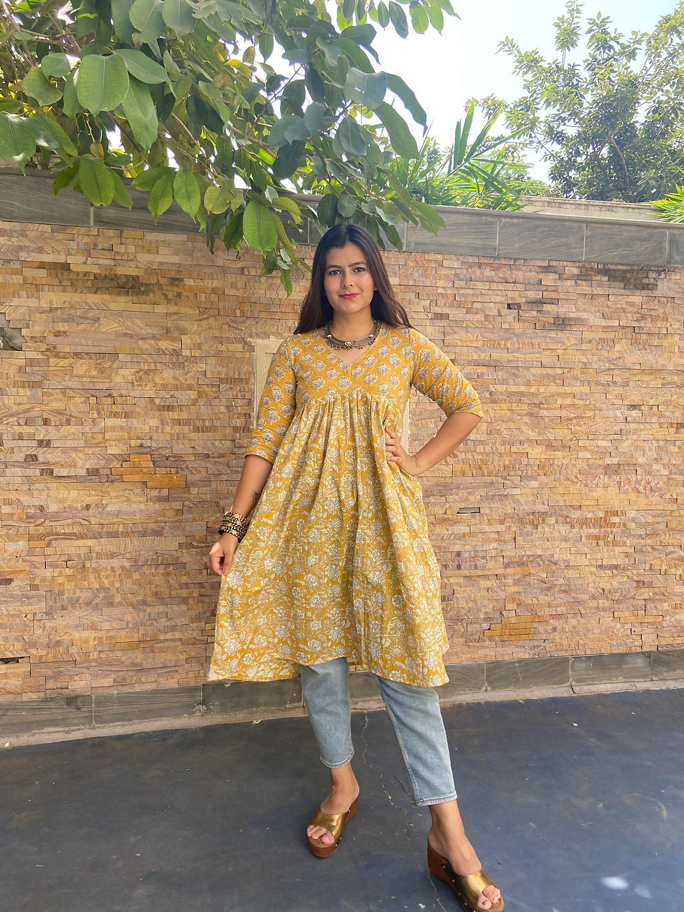 Thumbnail: Gulbag Yellow Kurta