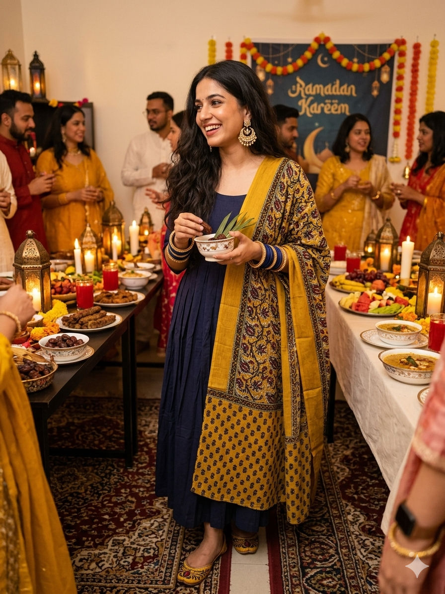 Saadgi - Navy blue set