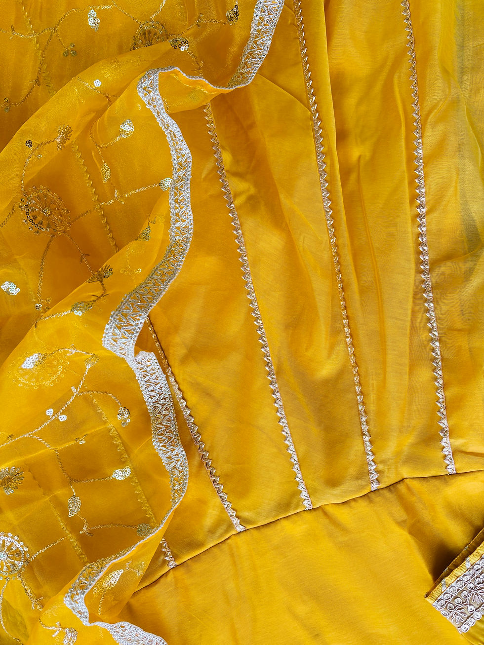 Thumbnail: Chanderi- yellow set