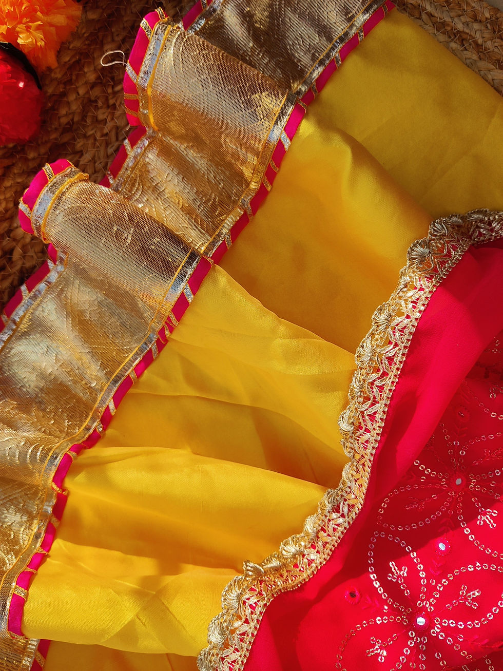Thumbnail: Vaar Tyohaar - Maharani Suit Set (Yellow)