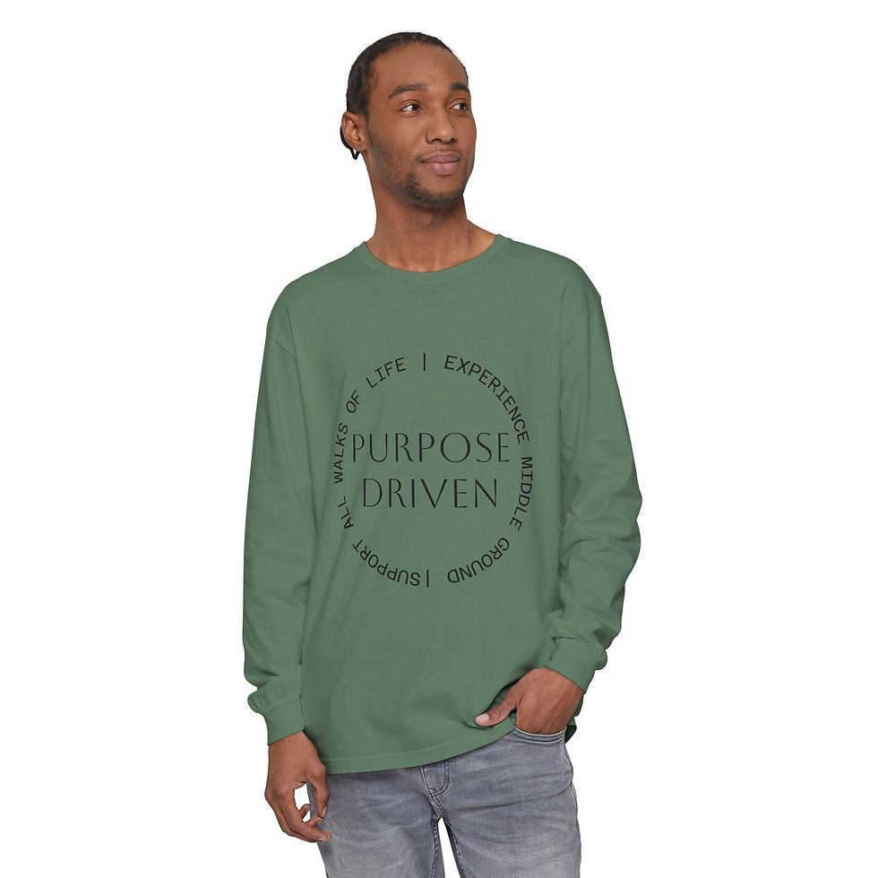 Thumbnail: Purpose Driven Long Sleeve T-Shirt — Inspirational Graphic Tee