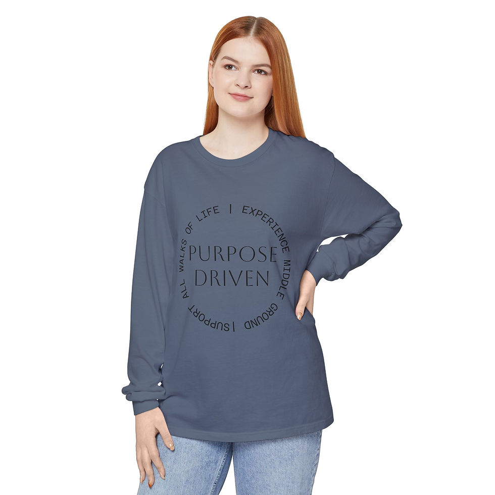 Thumbnail: Purpose Driven Long Sleeve T-Shirt — Inspirational Graphic Tee