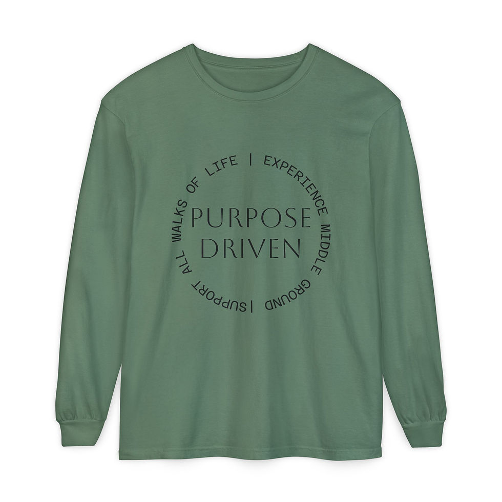 Thumbnail: Purpose Driven Long Sleeve T-Shirt — Inspirational Graphic Tee