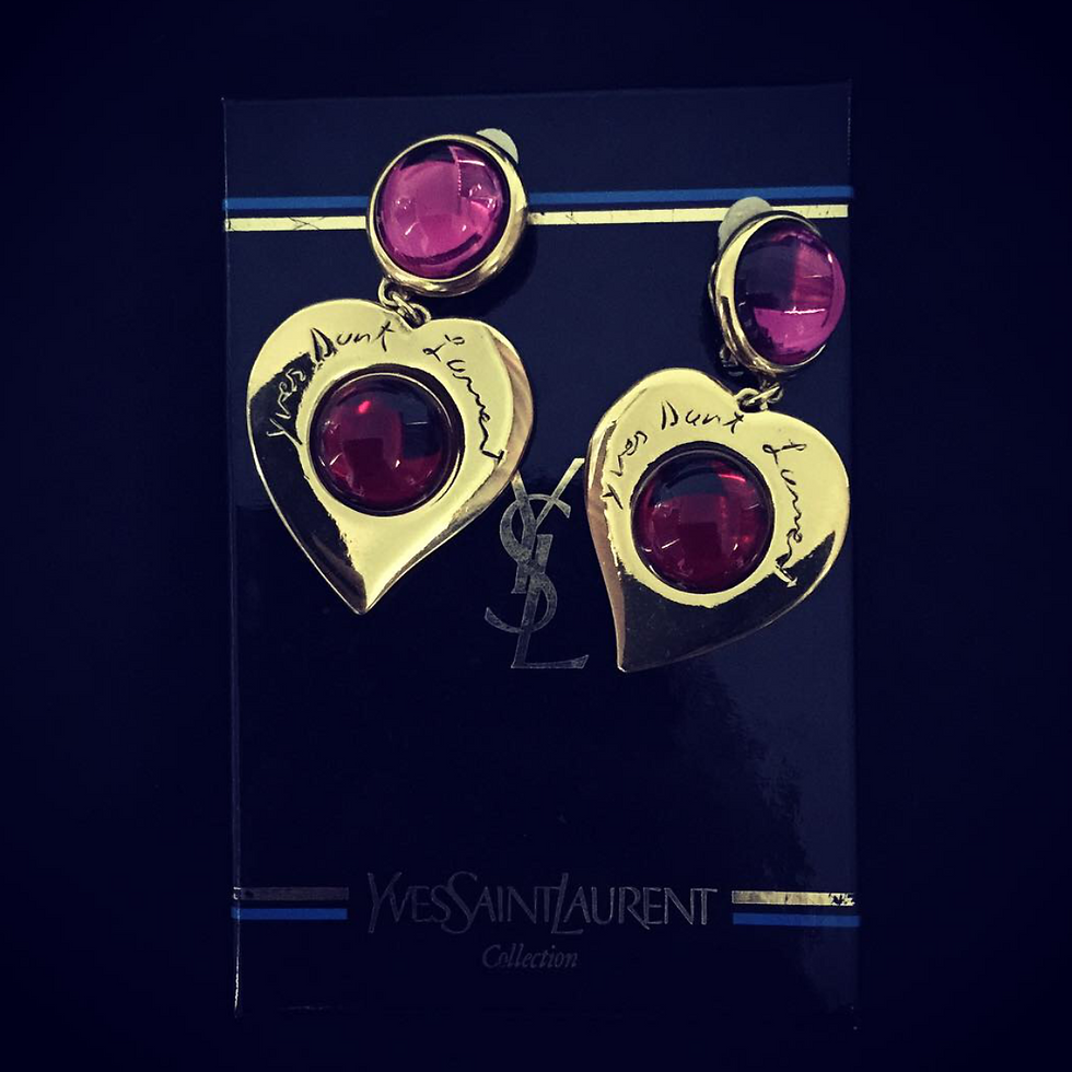 Original YSL 90s heart clip on earrings