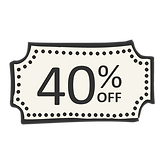 40% de desconto