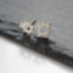 ORGANIC MOLTEN BOBBLE EARRINGS sterling silver