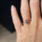 9CT GOLD DOTTY HALO PEAR BLUE SAPPHIRE RING