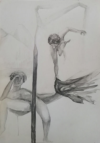 Untitled, Graphite pen on paper 