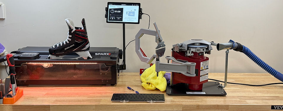 Skate sharpening workspace