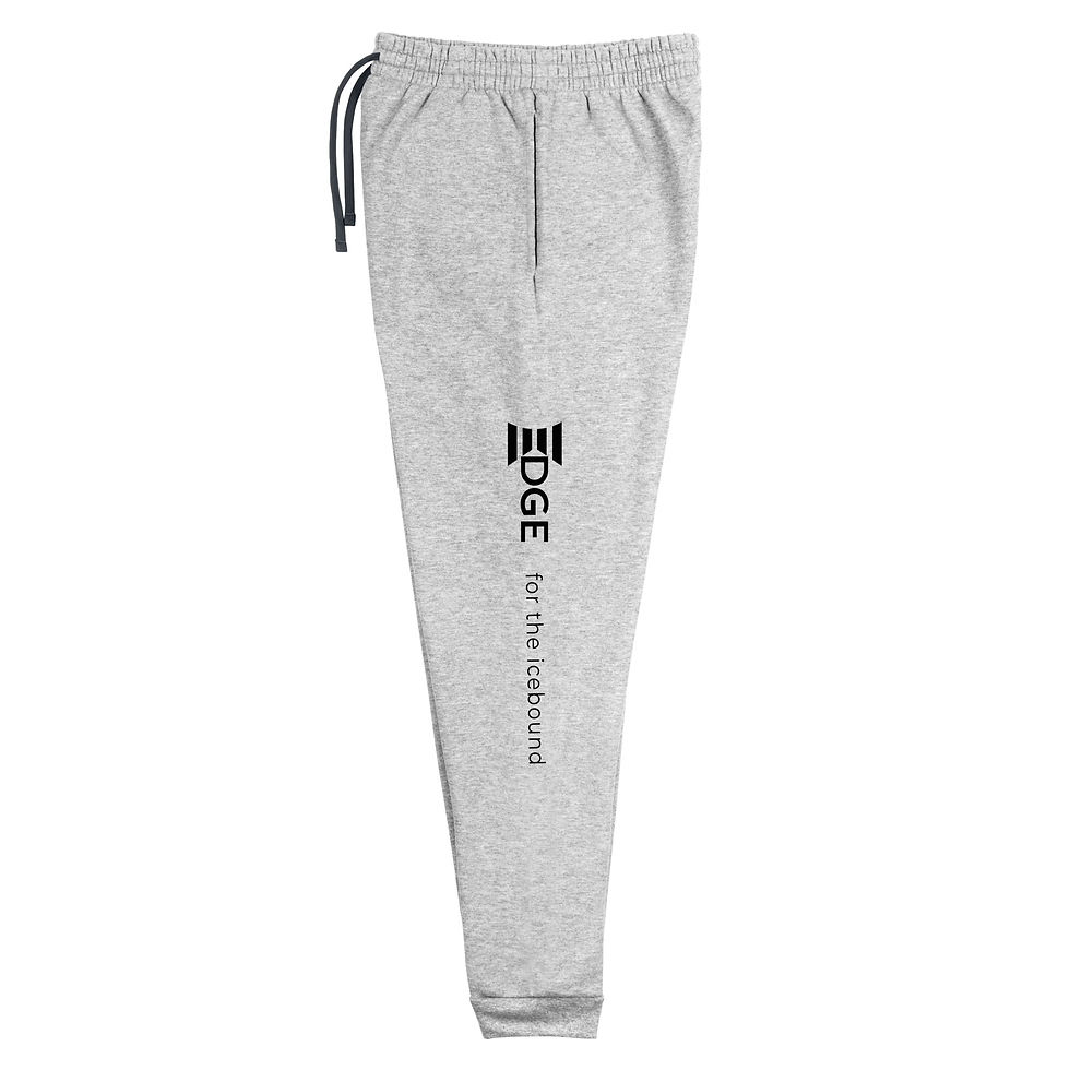Thumbnail: Gray EDGE for the icebound jogger sweatpants with vertical leg logo