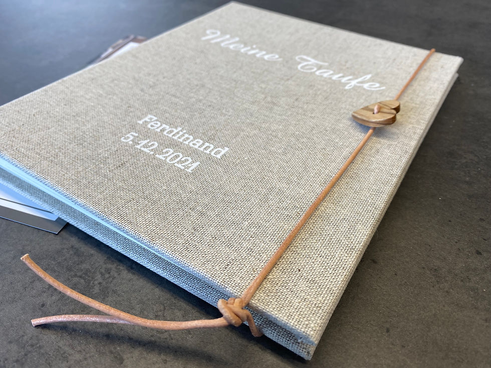 Miniaturbild: Taufalbum - Gästebuch, DIN A5 o. A4, Rohleinen