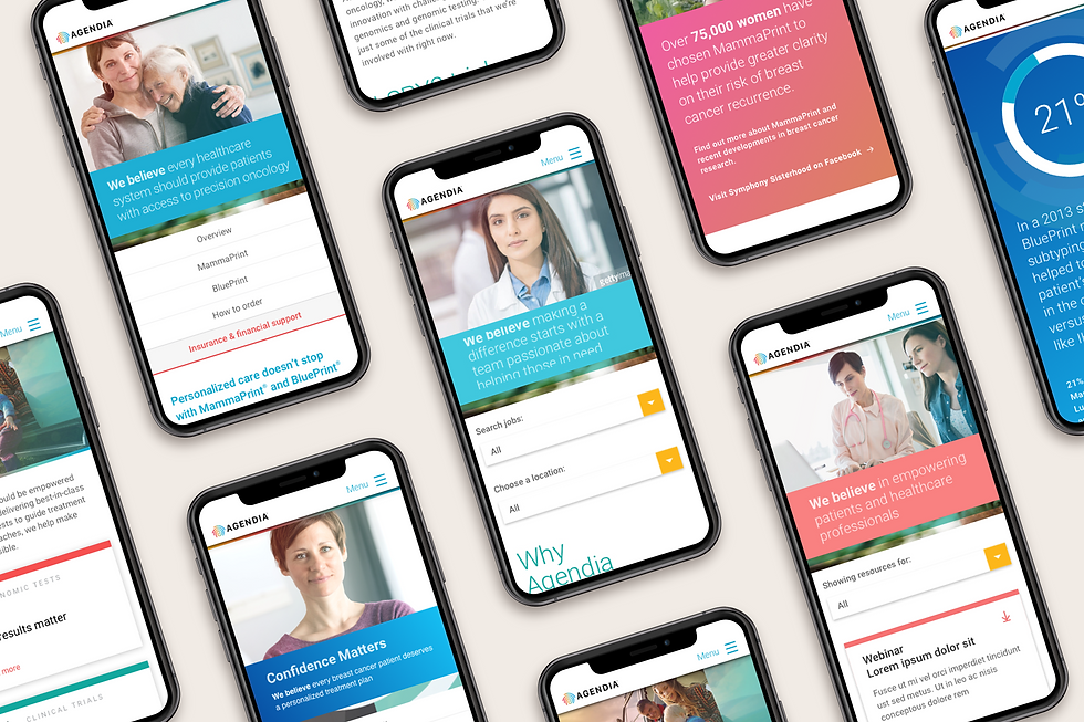 agendia website refresh mobile sample