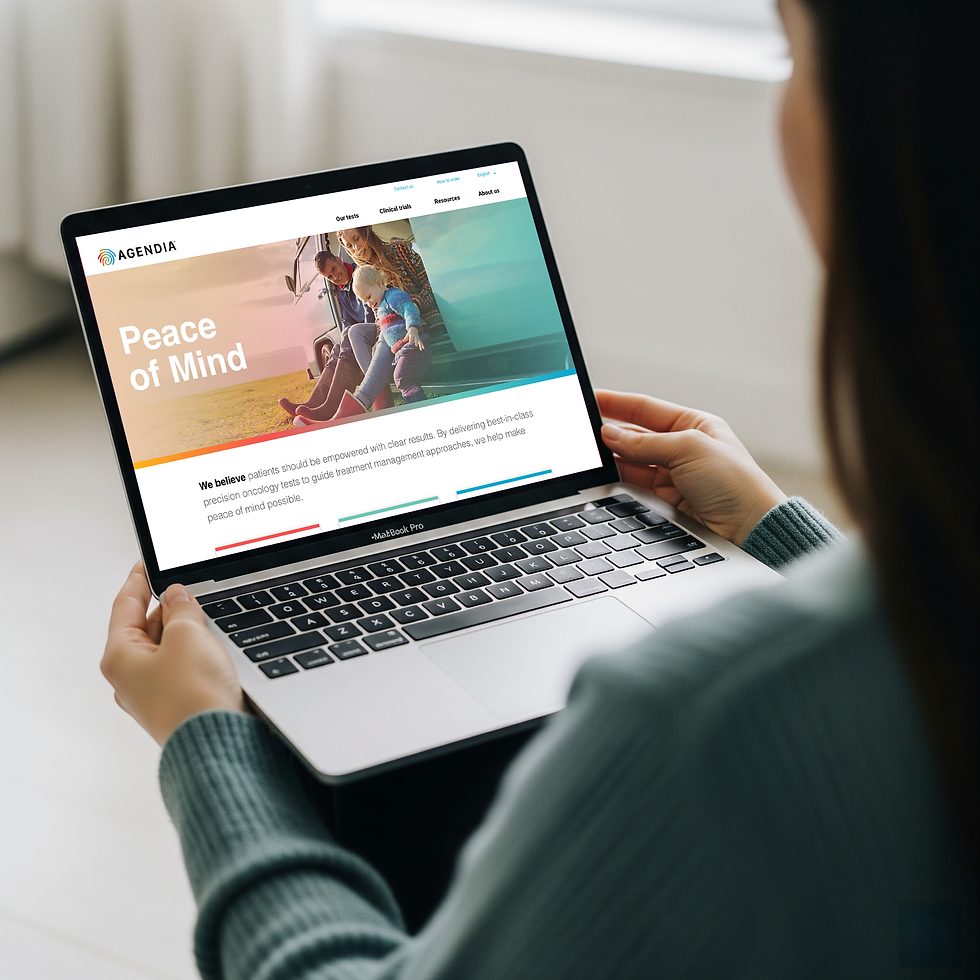 agendia website refresh desktop sample