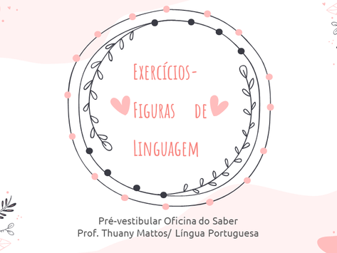 Exercícios de fixação - Figuras de linguagem (Turma 1)