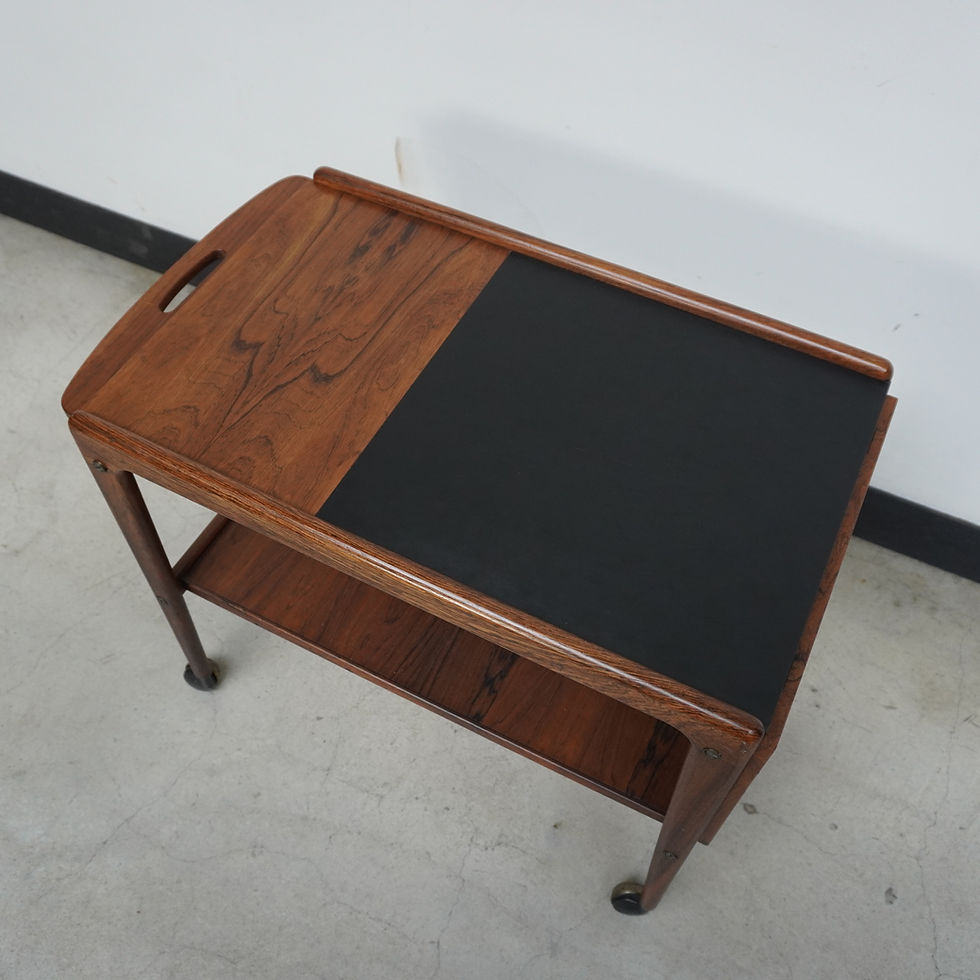 Thumbnail: Rolling tea trolley by Yngve Ekstrom for Källemo, Sweden, 1950s