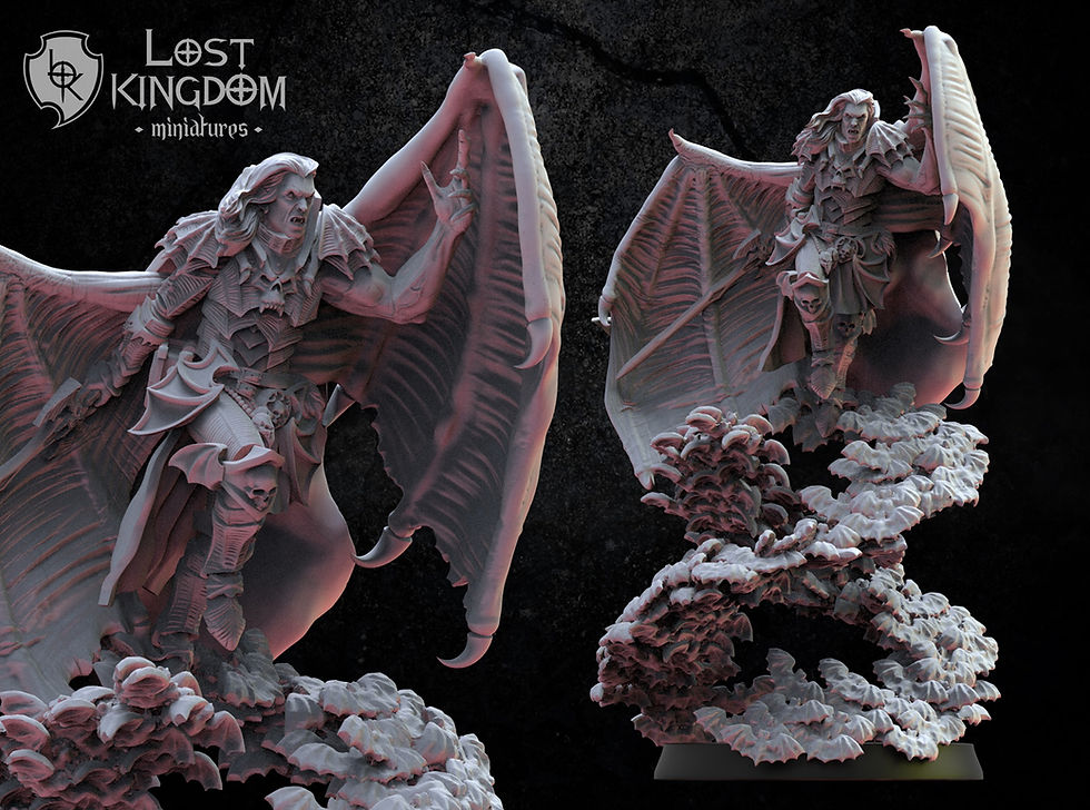 Thumbnail: Night Lord of Undying Dynasties- Resin Miniature- 3D Printed-75MM - 28/32MM