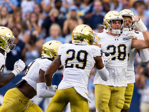 Notre Dame Survives Sloppy Start Against UNC, Finds Its Rhythm Before Moving On to a 37-26 Win