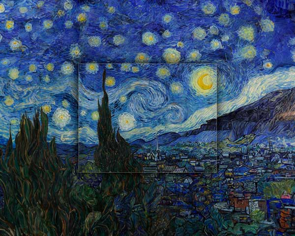 "Starry Night"de Van Gogh, por Kody Young. Foto: Reprodução / @heykody / Twitter.