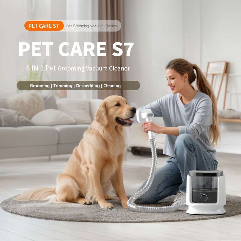 Thumbnail: Pet Hair Care Vacuum Cleaner, Multifunctional Handheld Modern Plastic Pet Care V