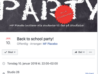 Genvors og Back to school-fest 10. januar!