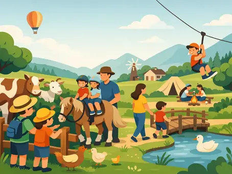 Turismo rural com atividades para crianças