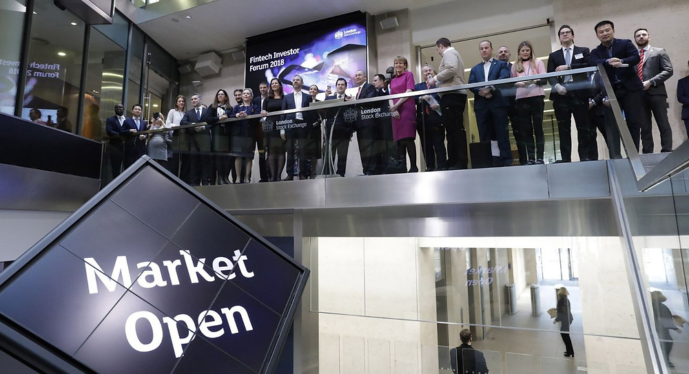 ECSIF Co-founders Dr. Dumitrescu Diana Valentina & Dr. Dumitrescu Daniel Ioan Fintech Investors invited @ London Stock Exchange Market Opening