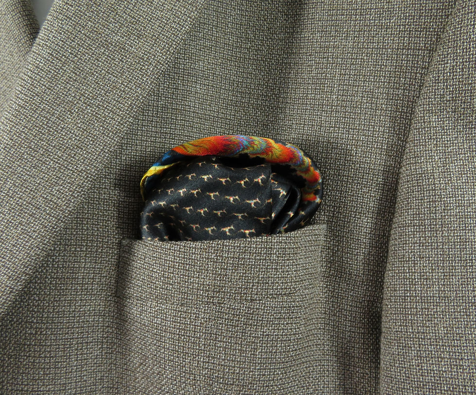 Thumbnail: Silk Pocket Square, Gift for Husband, "Verge"