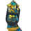 Thumbnail: Mulberry Silk Blue and Yellow Pocket Square, "Mosaic", Gift for Man