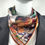 Thumbnail: Small Neckerchief Silk Scarf, "Michigan Man", for men and women