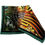 Thumbnail: Bright Orange and Green Pocket Square, 3D Fractal Silk Handkerchief,