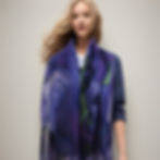 Thumbnail: Purple Silk Shawl for women, Wide Scarf, Violet Purple Silk Shawl