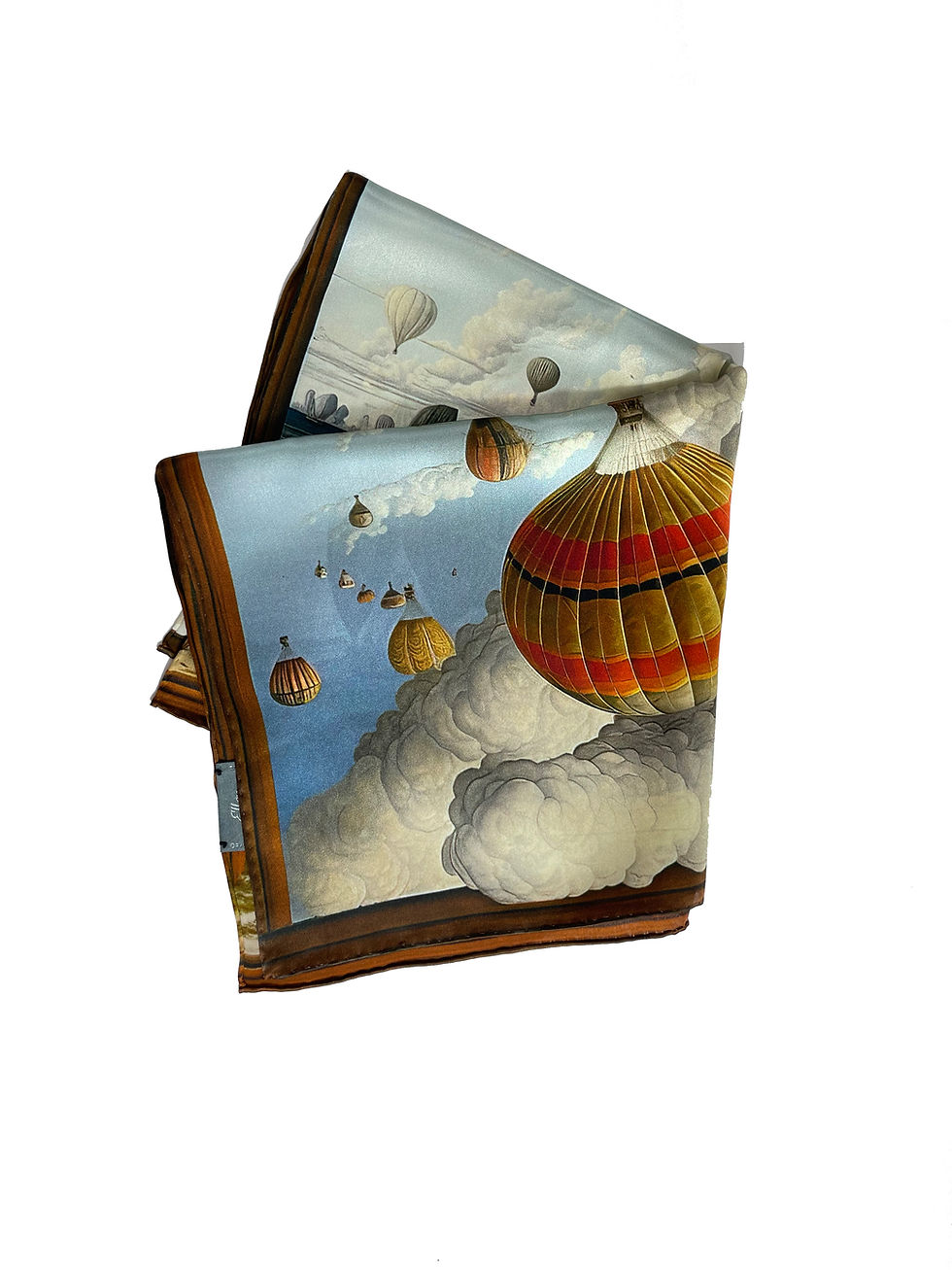 Thumbnail: Small Neckerchief Silk Scarf, "Bruegel does South Beach"