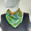 Thumbnail: Small Silk Scarf, "Architectonic I", 3D Fractal design, 16" Square Neckerchief,