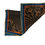 Thumbnail: Black, Red, Gold 25" Silk Scarf "Verge", silk satin bandana