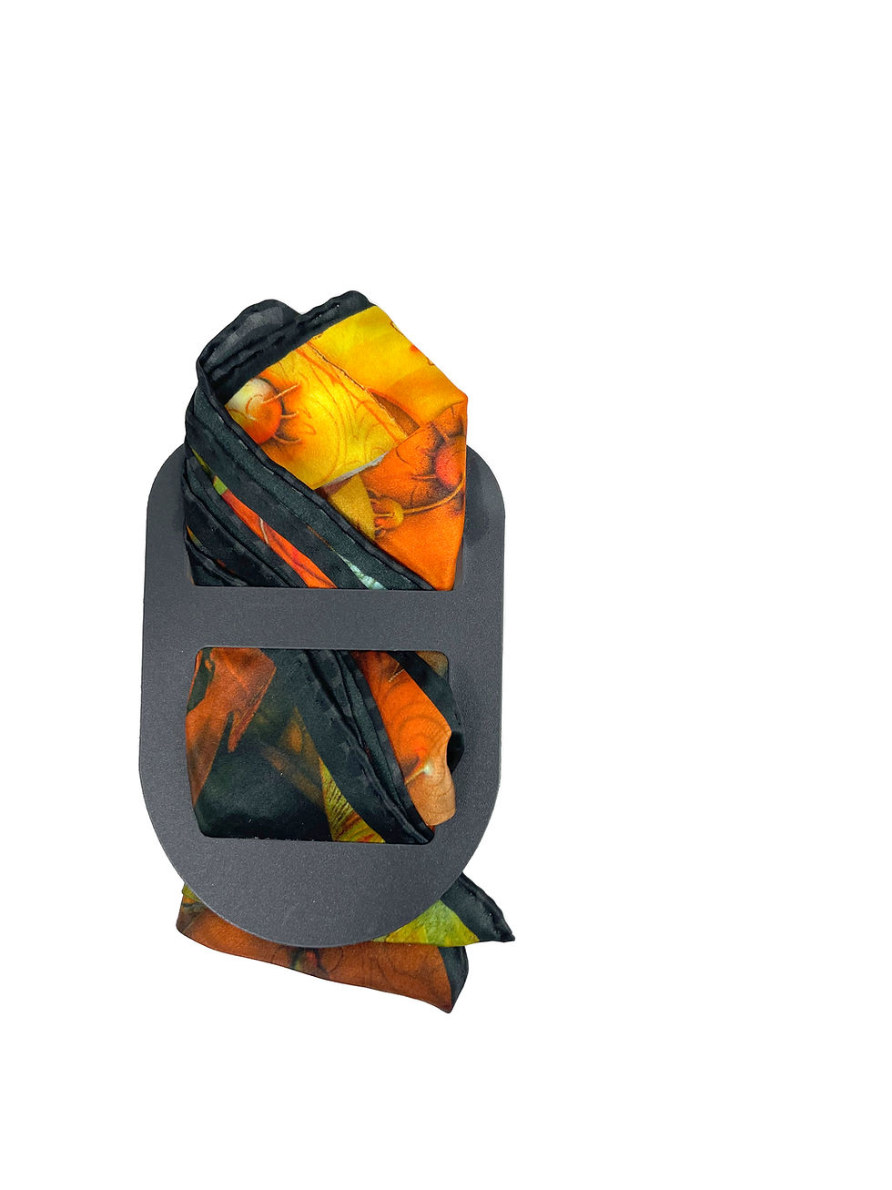 Thumbnail: Bright Colored Silk Pocket Square "von Neumann", 3D Fractal design
