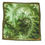 Thumbnail: Small Square Scarf, "Forest Glen Green" 16" Silk Neckerchief, Fractal design, wr