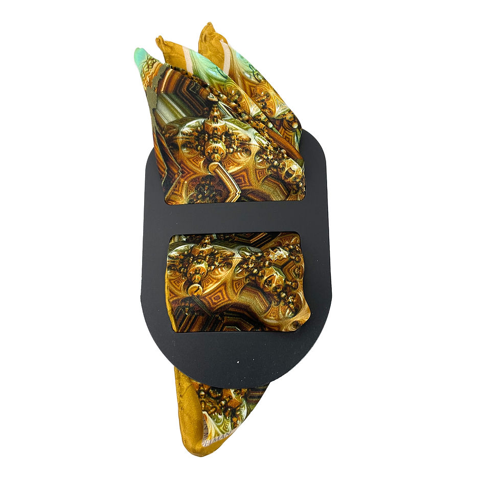 Thumbnail: Silk Pocket Square "Analytical Engine" 3D Fractal
